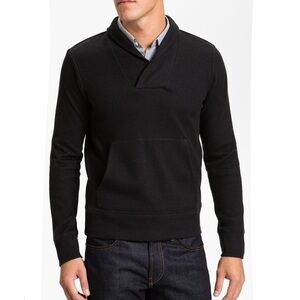 🔥 Theory Renoir Pathlete true black shawl collar sweater